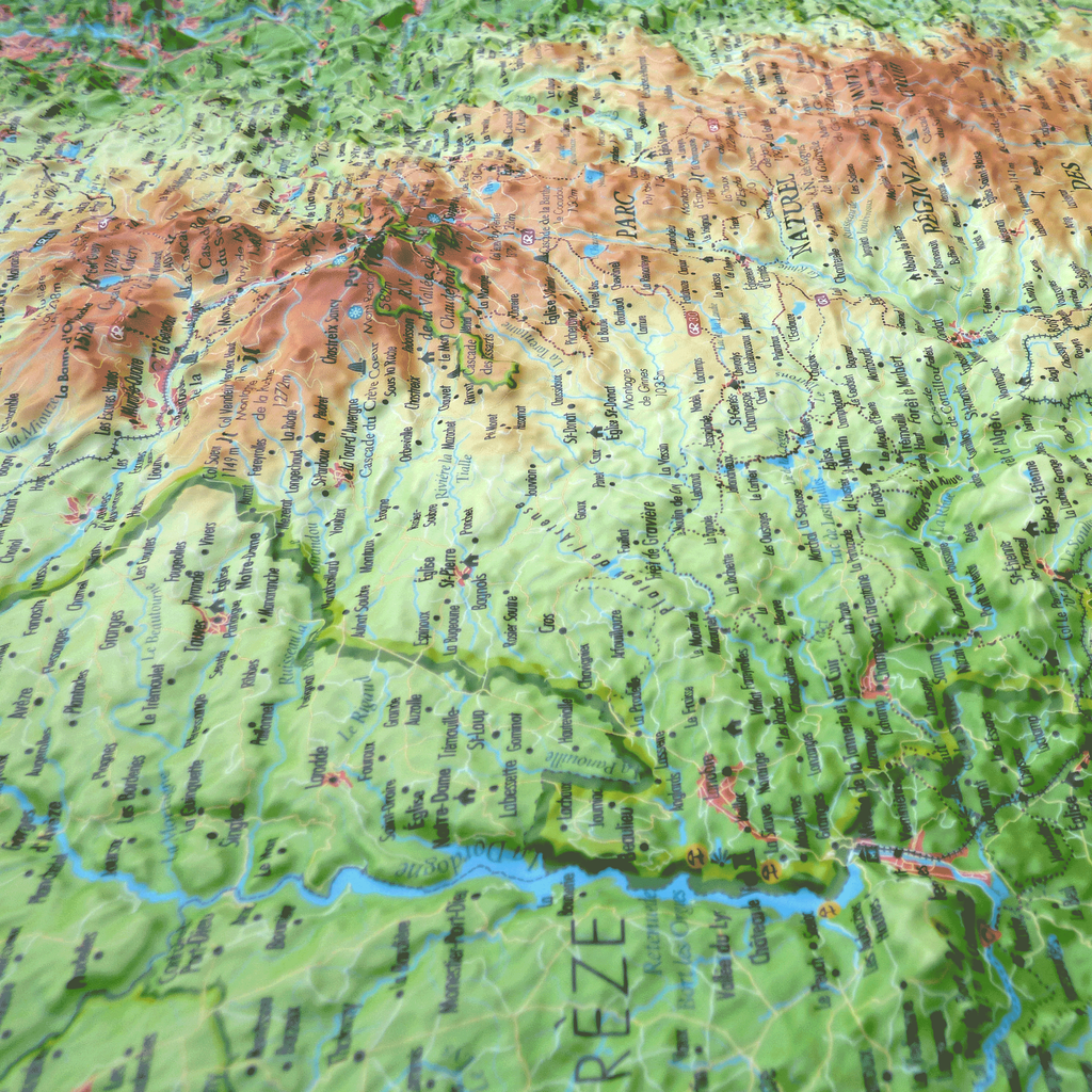 Le Parc Naturel Régional des Volcans d'Auvergne | 3Dmap