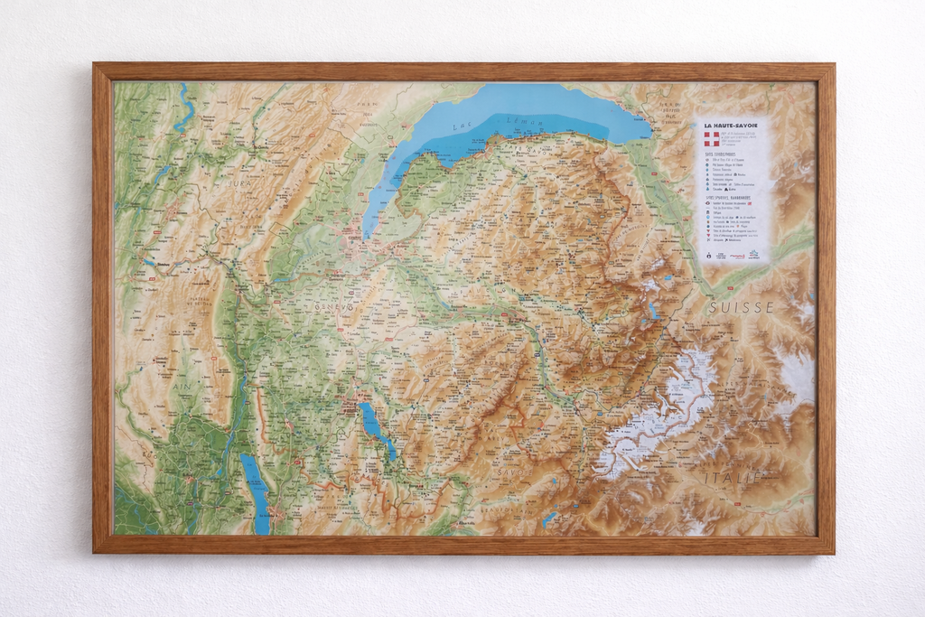 Impression à plat d'une carte du catalogue avec effet d'ombrage