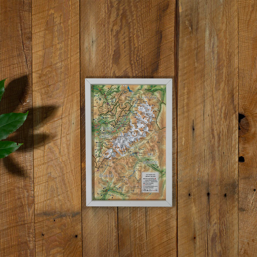 [A4CADBLANC-AJ] Cadre Blanc petit format sur mesure 3dmap ( 29,5 cm x 19,5 cm) (9791097206635)